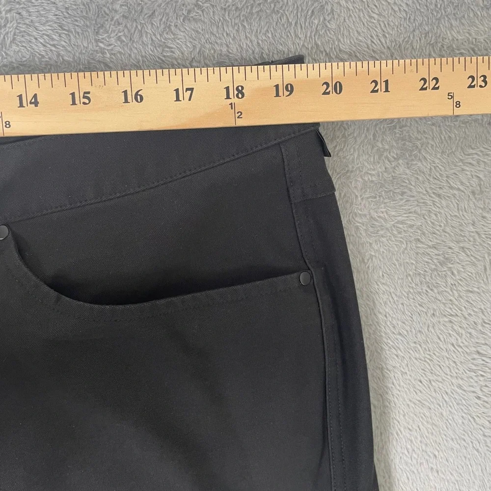 Lululemon ABC Pant Men 38 Black Slim Fit Chino Trouser Warpstreme Golf Travel